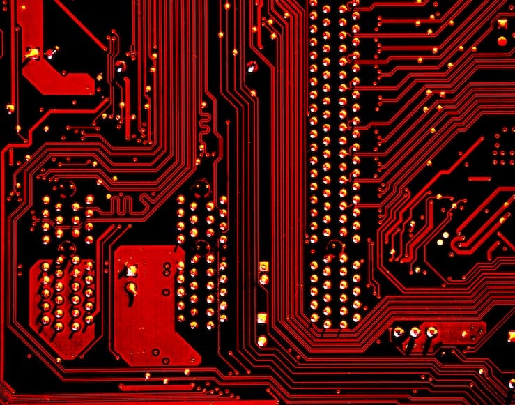 decor - red circuitboard